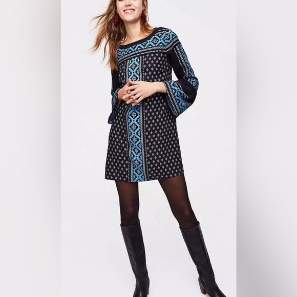 Loft Bell Sleeve Dress - Picture 1 of 8